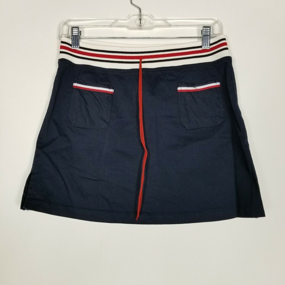 Moa Moa Navy Pencil Skirt with Red and White Accents